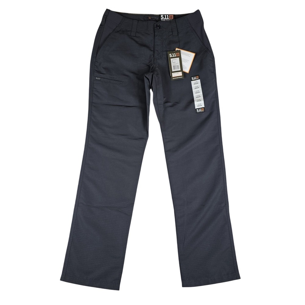 5.11 Tactical Fast Tac Urban Pants Womens 6 Reg 64420 Ripstop Chino Charcoal NWT